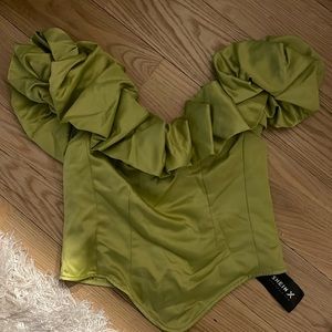 Off shoulder corset top / size: M